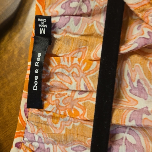 Doe & Rae Orange Floral Blouse - Picture 3 of 5